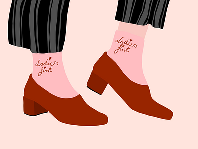 Walk in my shoes creating feminism feminist shoes socks walking women first