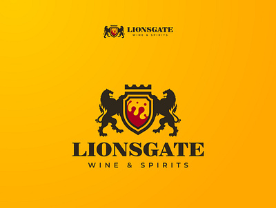 Lionsgate Logo design lion logo wine wine and spirit wine label