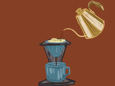 Monday Coffee animation coffee kettle monday pour over