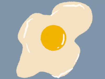 Fried animation egg fried fried egg illustration procreate