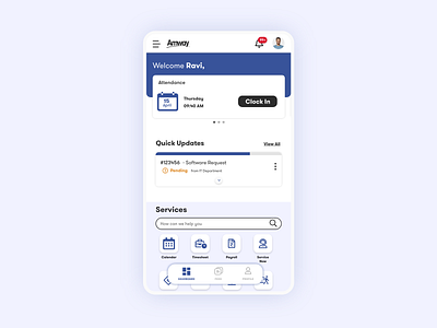 Amway Intranet Dashboard Mobile