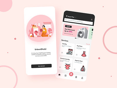 Laundry Service App Design animation app design ui ux