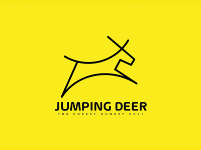 Minimalist - modern - deer - logo design