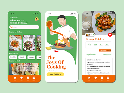 Recipe app concept and illustration cooking fidma illustration recipe sketch ui ux