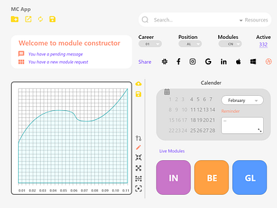 Module Constructor UI app control panel design illustration illustrator modules software design ui ux vector web