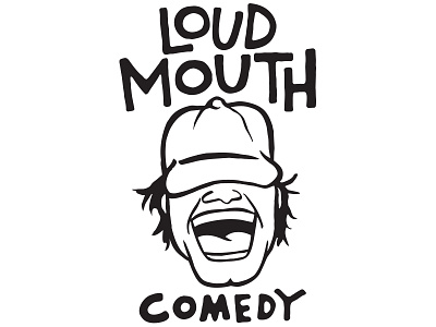 Loud Mouth Comedy Logo laughter logo redneck