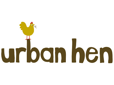 Urban Hen Logo 1 hand lettering hen illustration textiles