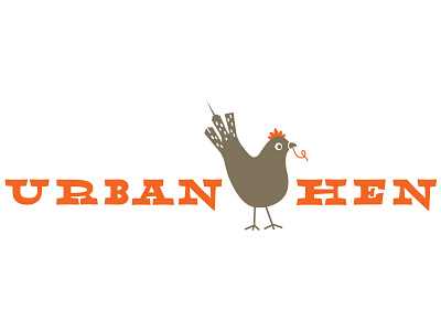 Urban Hen Logo 2 hand lettering hen illustration textiles