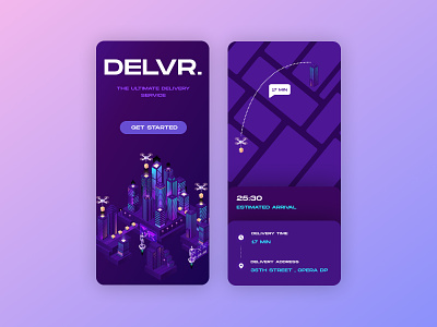 Product Delivery UI colorful delivery app design dribbble best shot flat illustration interface design isometric minimal ui ux web