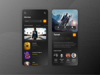 Movie App UI app design colorful design graphicdesign illustration interaction interface ios movie movie app ui uiux ux