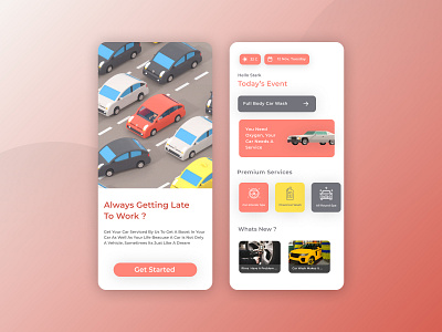 Car Service App 3d appui branding car colorful design dribbble best shot flat graphic design illustration interaction logo mobile product service ui uidesigner ux uxdesigner vector