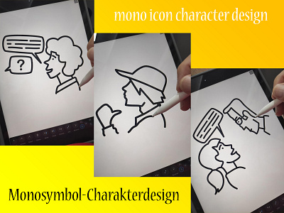 Monosymbol-Charakterdesign / mono icon character design