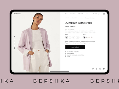 Bershka item page redesign