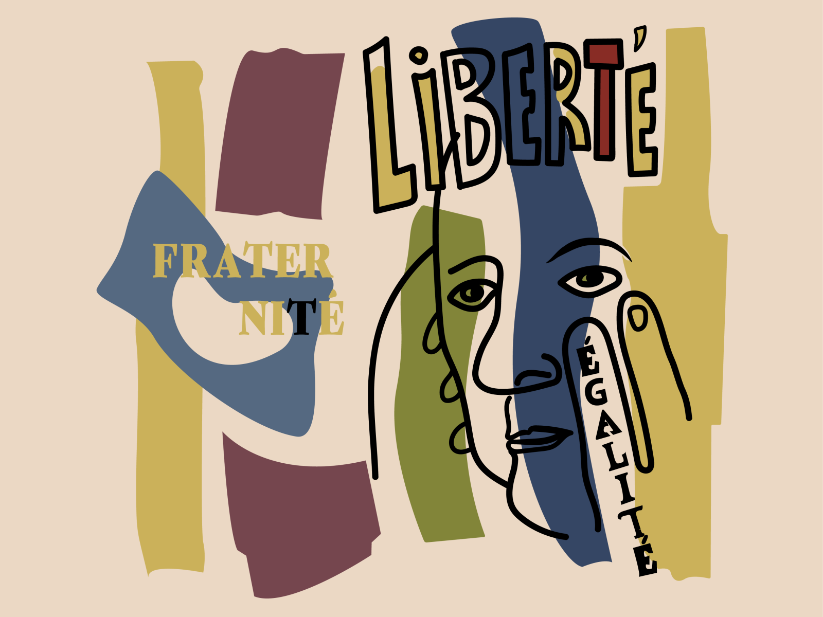 Libert Galit Fraternit By Daria Seferova On Dribbble