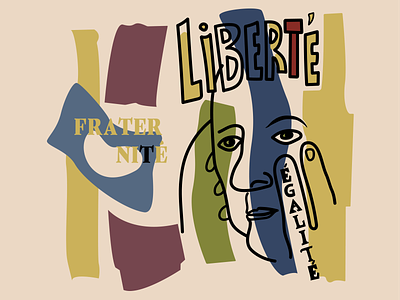Liberté, Égalité, Fraternité branding graphic design illustration