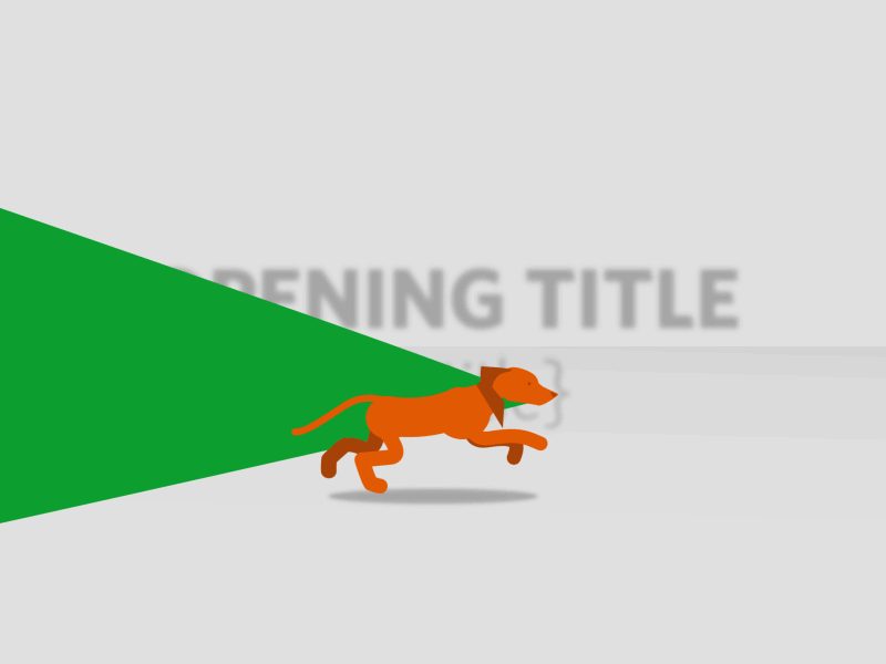 Dog Run Title after effects motion graphics typography uab vector