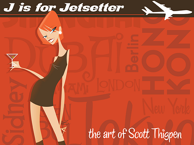 Jetsetter country flying girl jet redhead wine