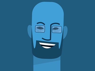 Self Portrait bald beard glasses illustrator personal portrait self selfie