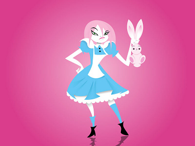 Alice alice angry fairy tale mad rabbit stockings upset wonderland