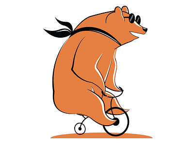 Bear on Bike bear bicycle outdoors woods
