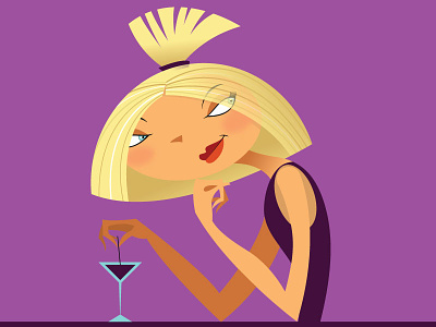 The Club blonde da club dance flirt girl look martini the club wine