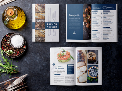 FRENCH CUISINE / Cook Book Layout