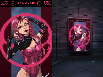 LADY GAGA - RAIN ON ME / Poster digital art draw drawing graphic design illustration lady gaga photoshop poster rain on me