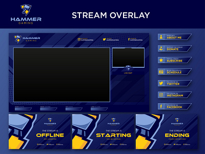 HAMMER GAMING / Stream Overlay by Jessica Bayle on Dribbble