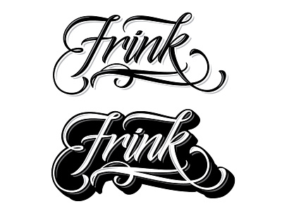 Frink branding lettering logo pellizo peyi vector