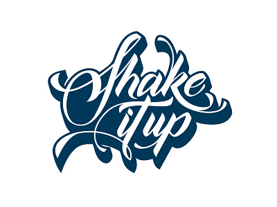 Shake it up brand lettering logo pellizo peyi vector