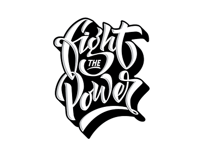 Fight the Power lettering pellizo peyi public enemy type vector