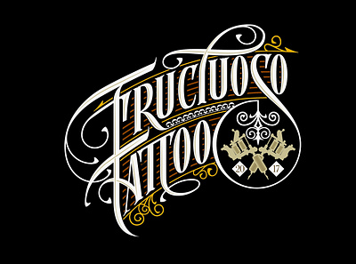 Fructuoso Tattoo Shop adobe illustrator brand branding design lettering logo pellizo peyi vector