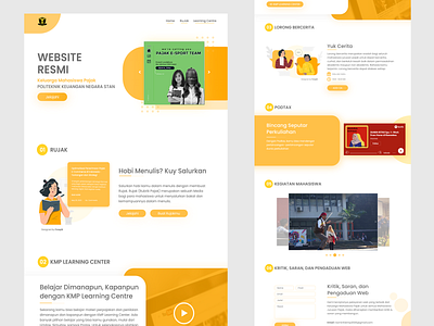 Campus Organization Landing Page app branding design flat illustration minimal ui ux web website