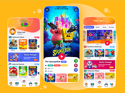 SuperKids UX-UI Design adobexd android animation app cartoon design figma game gamification icon ios iosdesign iphone kids kids app social social network video