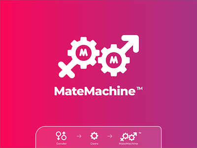 MateMachine : Logo Design adobexd android app branding date dating datingapp design figma illustration ios iphone logo logodesign machine mate matemachine