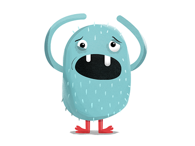 Monster 1 character color confused cute illustration monster texture