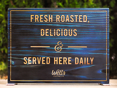 Wells Coffee Sign awesome laser cut shuo sugi ban wood wood working