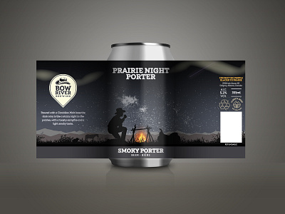 Craft beer label design -Smoky Porter