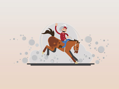 stampede calgary character cowboy flat flat design horse illustration rodeo stampede vector