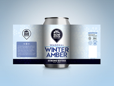 Craft beer label design - Strong Bitter beer beer can bitter brand identity branding brewery design label packaging seasonal vector winter winter amber