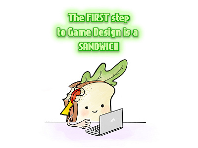 Sandwich illustration motivational poster