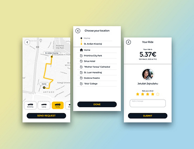 TAXI App - Part 2 android app app design booking brand design car color creative design dribbble ios iphone logo minimal samsumg taxi typography ui design ux design web design