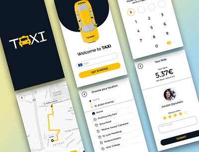 TAXI App android android app app design booking brand design car color creative design dribbble ios iphone logo minimal samsung taxi typography ui design ux design web design