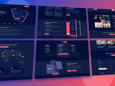 Fast VPN app design color color palette creative website dark mode dark website homepage landing page minimal website modern website pricing ui ui design user experience user interface ux ux design vpn vpn services website