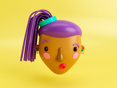 Summer is over? 💄✨ 3d illustration animation c4d character design girl illustration yellow