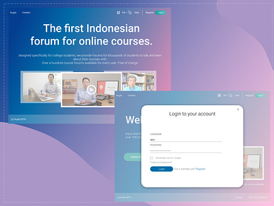 #DailyUI 1 - Interactive course website app design flat graphic design illustration ui ux web design