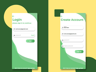 #DailyUI 6 - login and sign up page adobe xd app app design design flat login page minimal minimalist ui uidesign ux uxdesign vector