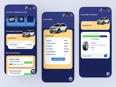 Car Service Application branding graphic design logo mobile app service ui ux