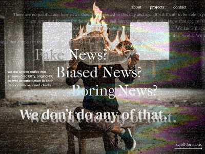 Fake News Outlet design graphic design motion graphics news surreal ui ux website