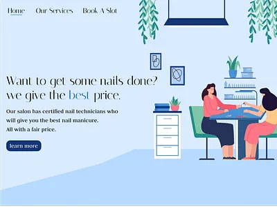Manicure Service appointment design figma graphic design manicure service ui ux vector website